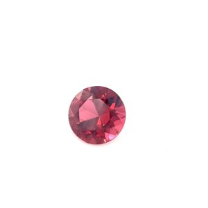 1ct Pink Rubellite Tourmaline, Eye clean. Round Brilliant Cut.  6.7x6.7x4.1mm